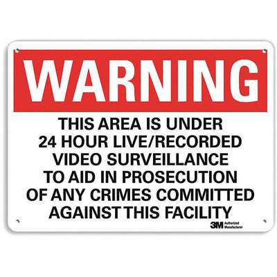 Security Sign,Black/White,10