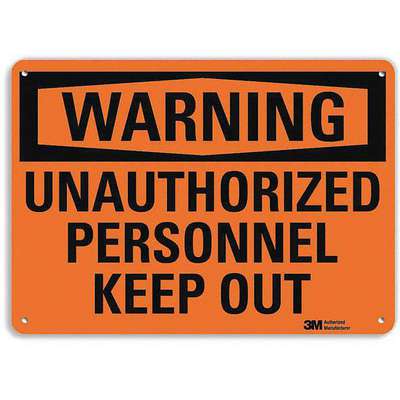 Admittance Sign,Keep Out,Black/