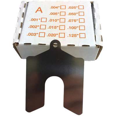 Slotted Shim,2x2 Inx0.002In,