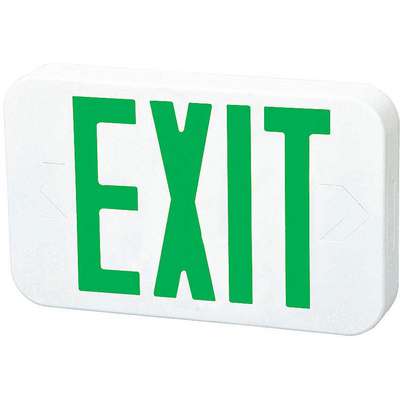Exit Sign,LED,Green Letter7-1/