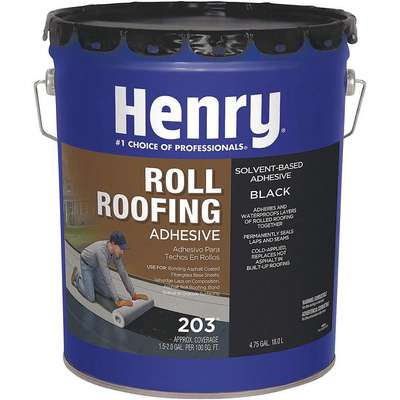 Roll Roofing Adhesive,Black,