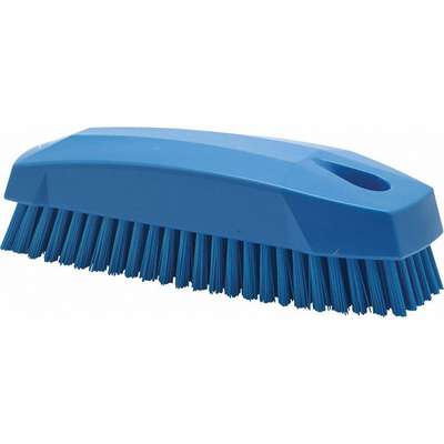 Vikan 64403 Stiff Nail Brush Scrubbing Cleaning Upholstery Fabric Carpets Blue 