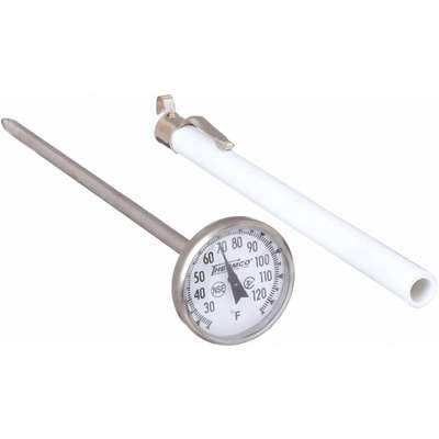 918810-8 Thermco Dial Pocket Thermometer, Temp. Range (F) 25 to 125F, Stem  Length 5, Accuracy 1%