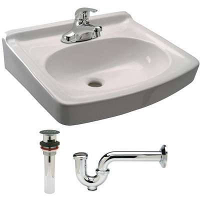 Bathroom Sink Kit,Wal,White,19-