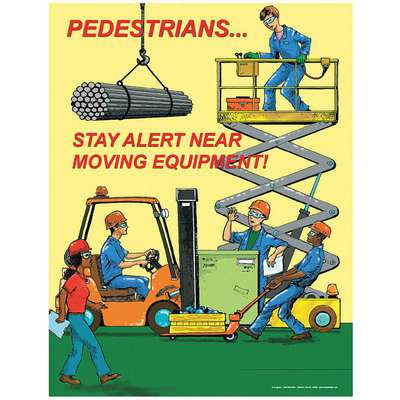 Safety Poster,Pedestrians Stay