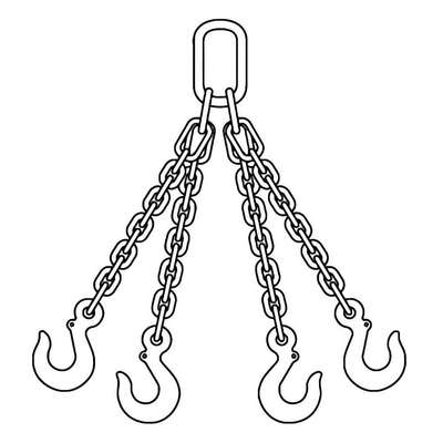 Chain Sling,5 Ft. L,Qos Sling