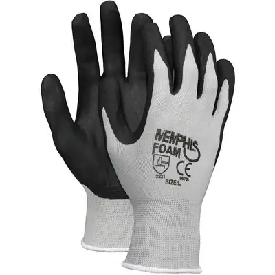 Coated Gloves,L,Gray/Black,