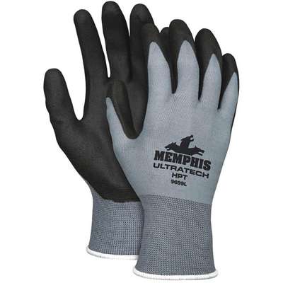 Nylon Knit Glove,L,Black/Blue,