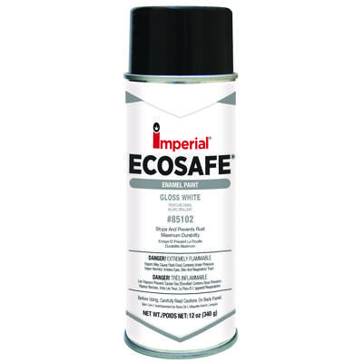 Imperial Ecosafe Gloss Spray Paint, Gloss White, 12 oz.