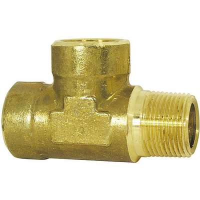 Brass Fittings: Branch Tee Extruded Female Pipe 3/8" QTY Male Pipe 3/8" 1 