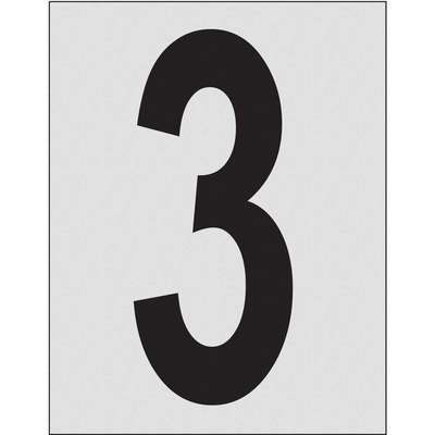 Number Label,1in.H Character,
