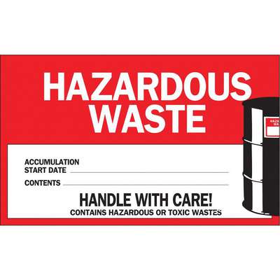 Hazardous Waste Labl,Semi-Glss