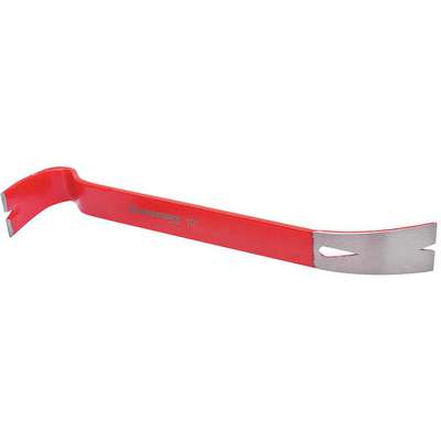 Flat Pry Bar,Steel,Red/Silver,