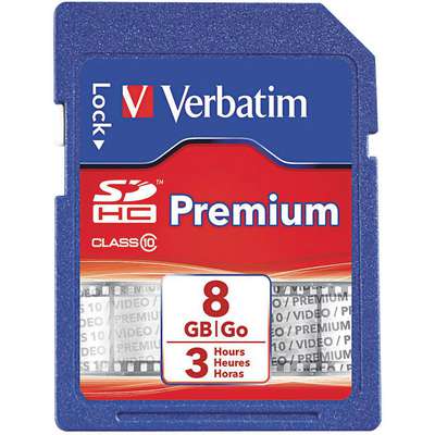 Premium Sdhc Memory Card,8 Gb,