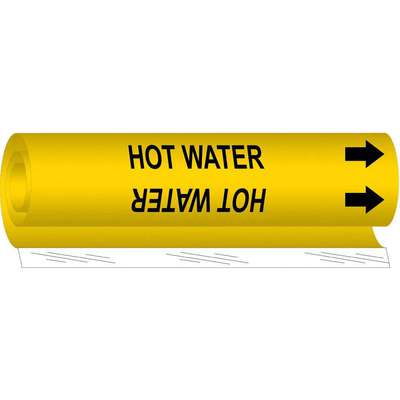 Pipe Marker,Hot Water,Y,2-1/2