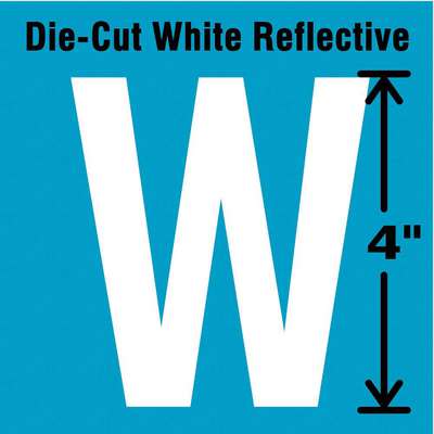 Die-Cut Refl. Letter Label,W,