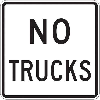 No Trucks Traffic Sign,24" x