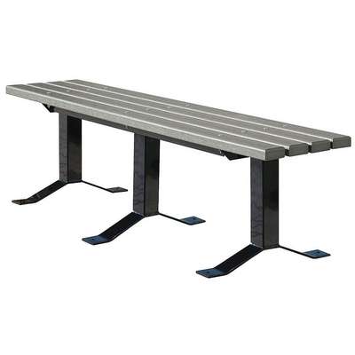Outdoor Bench,72 In. L,Gray,