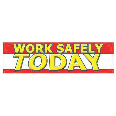 Safety Banner,28in x 96in,Poly