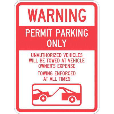 Permit Parking Sign,24" x 18"