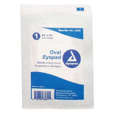 Oval Eye Pads,Strle,1-5/8x2-5/