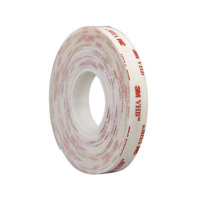 937861-6 3M Double-Sided Foam Tape: White, 3/4 in x 5 yd, 1/32 in Tape Thick,  Acrylic, Indoor and Outdoor