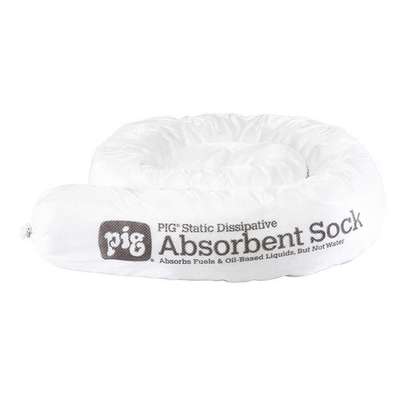 Absorbent Sock,White,3" Dia.,