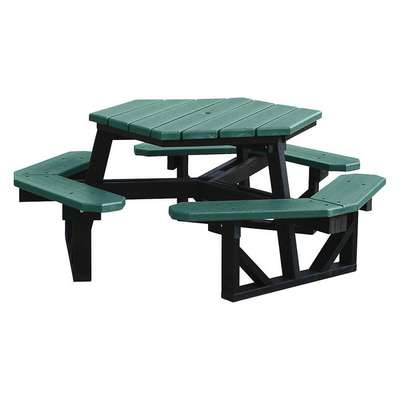Picnic Table,Green,72 In. W,