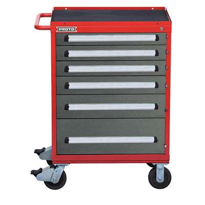 Rolling Tool Cabinet, Red,Ind