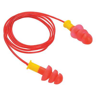 Ear Plugs,Red,Corded,Flanged,