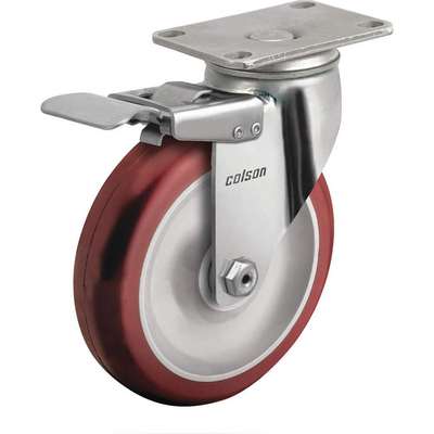 Plate Caster,Swivel,3" Wheel