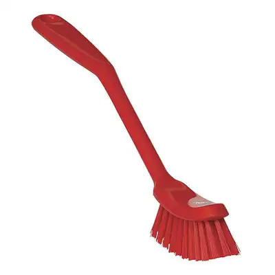 940899-8 Vikan Stiff Bristle Dish Scrub Brush, 1 x 11 inch, RedRed