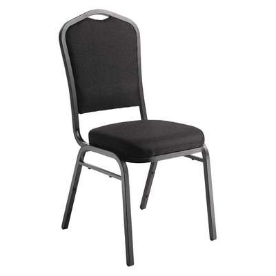 Stack Chair,Black Fabric,Black