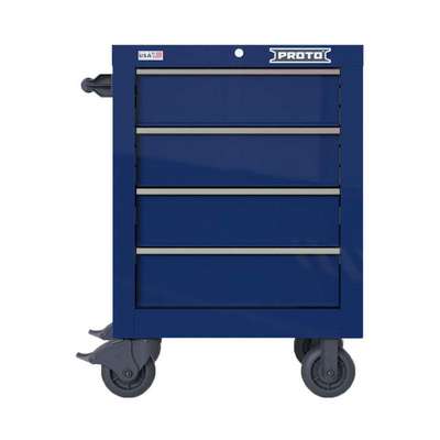 Roller Cabinet,Blue,4-Drwr,