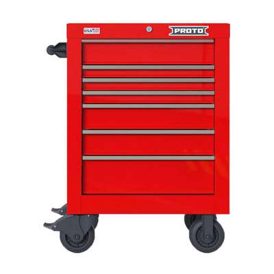 Roller Cabinet,Red,4-Drawer,