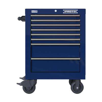 Roller Cabinet,Blue,8-Drwr,