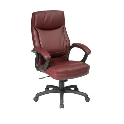 Exec Chair,Leather,Burgndy,19-