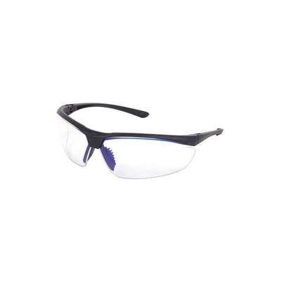 Safety Glass,Clear/Blue Lens,