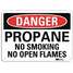 Danger No Smoking Sign,Propane,