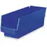Shelf Bin, Plastic, 4X12 Blue