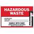 Hazardous Waste Label,Vinyl,