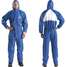 Hooded Coverall,Blue/White,2XL,
