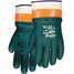 PVC Coated Glove,Green/Orange,