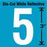 Die-Cut Refl. Number Label,5,