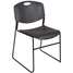 Stack Chair,400 Lb.,Black,No