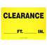 Clearance Ht Sign Yellow Plstc