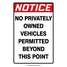 Sign-No Privately Owned Vehicl