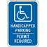 Parking Sign,18 x 12In,Wht/Bl,