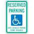 Parking Sign,18 x 12In,Grn And