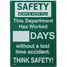 Safety Record Signs,20 x 14In,